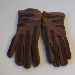 Womens R.O.C. Brown Palm Driving Gloves S *